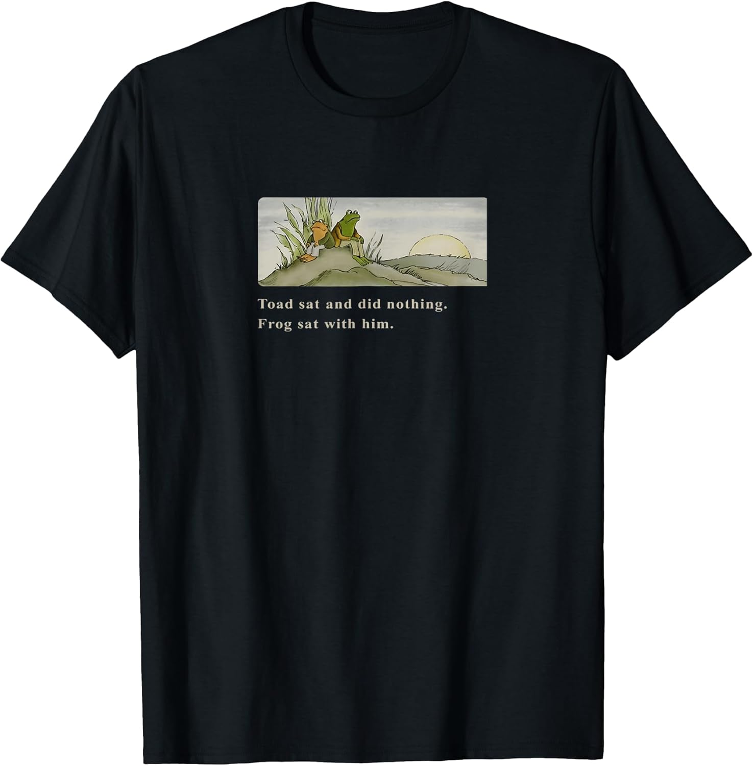 Toad Sat and Did Nothing Frog with Him Retro Funny - Adult & Kids T-Shirts, Sweatshirts & Hoodies apparel design preview 1
