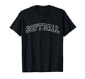 Softball Funny Athletic Lettering Team T-Shirt - Trendy Graphic for Adults - T-Shirt, Sweatshirt, Hoodie
