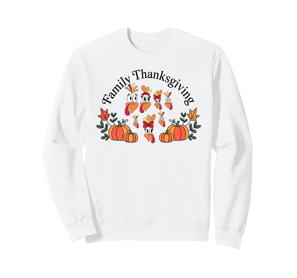 Turkey Family 7 Couple Mom Dad Sweatshirt - Minimalist Print Unisex - T-Shirt, Sweatshirt, Hoodie