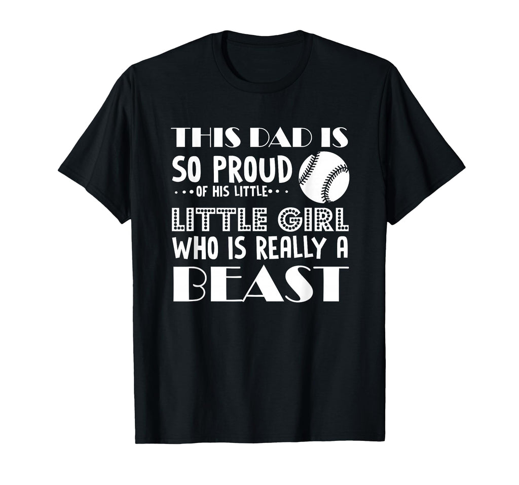 Softball This Dad Is So Proud His T-Shirt - Minimalist Print for Adults - T-Shirt, Sweatshirt, Hoodie