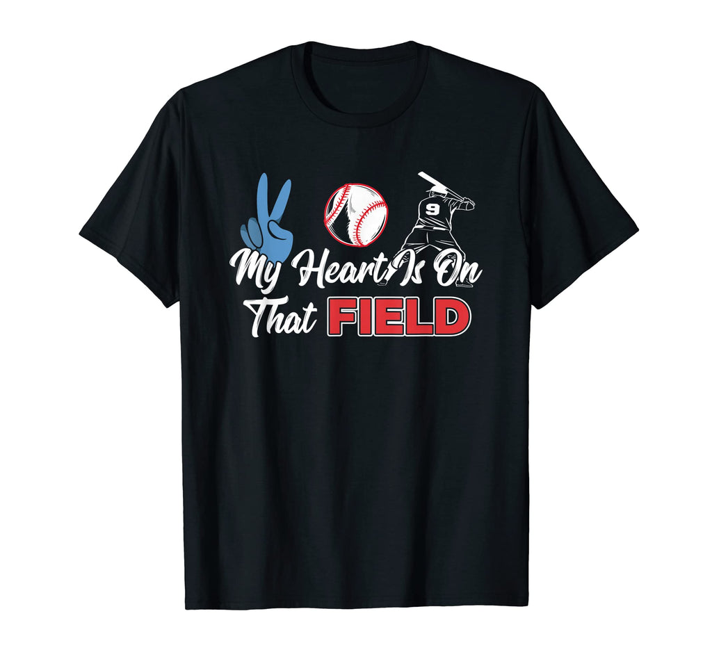 My Heart Is That Field Softball T-Shirt - Unique Graphic for Adults - T-Shirt, Sweatshirt, Hoodie