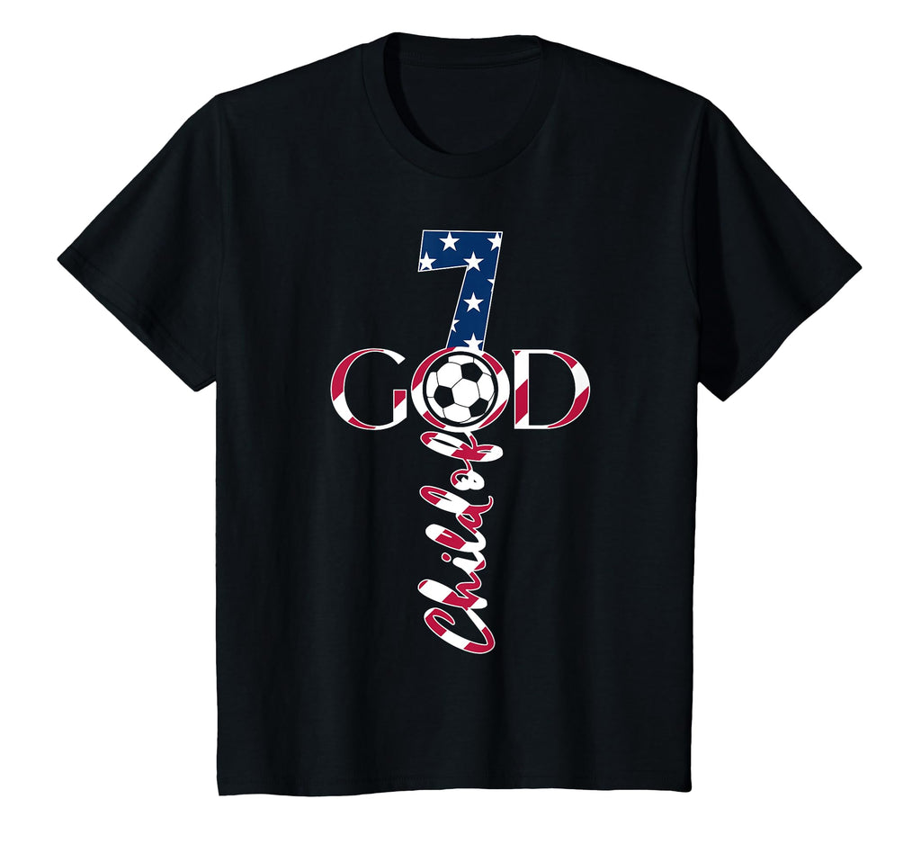 Jesus 7 Years Child God Soccer 7Th T-Shirt - Aesthetic Graphic for Adults - T-Shirt, Sweatshirt, Hoodie