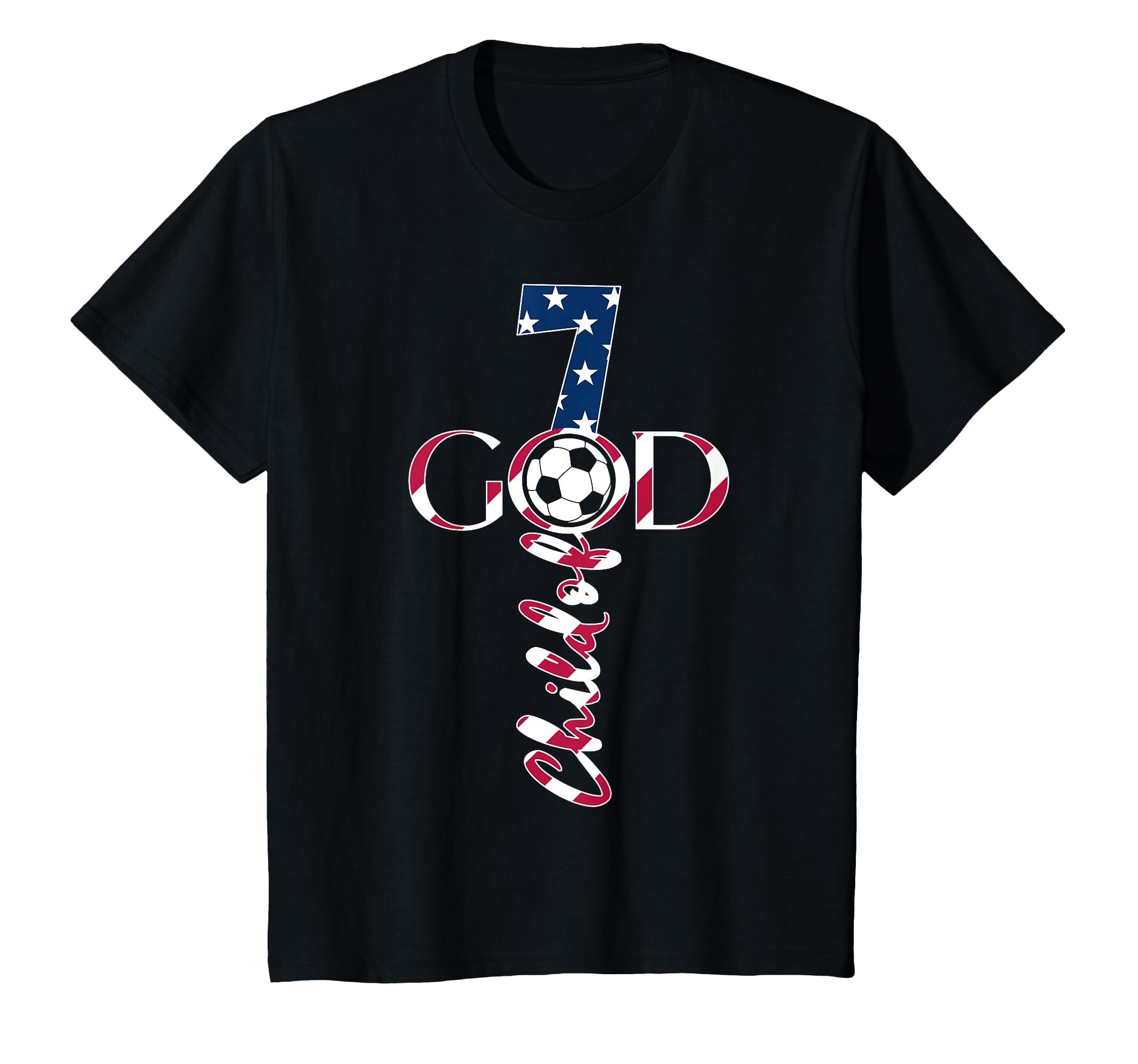 Jesus 7 Years Child God Soccer 7Th T-Shirt - Aesthetic Graphic for Adults - T-Shirt, Sweatshirt, Hoodie