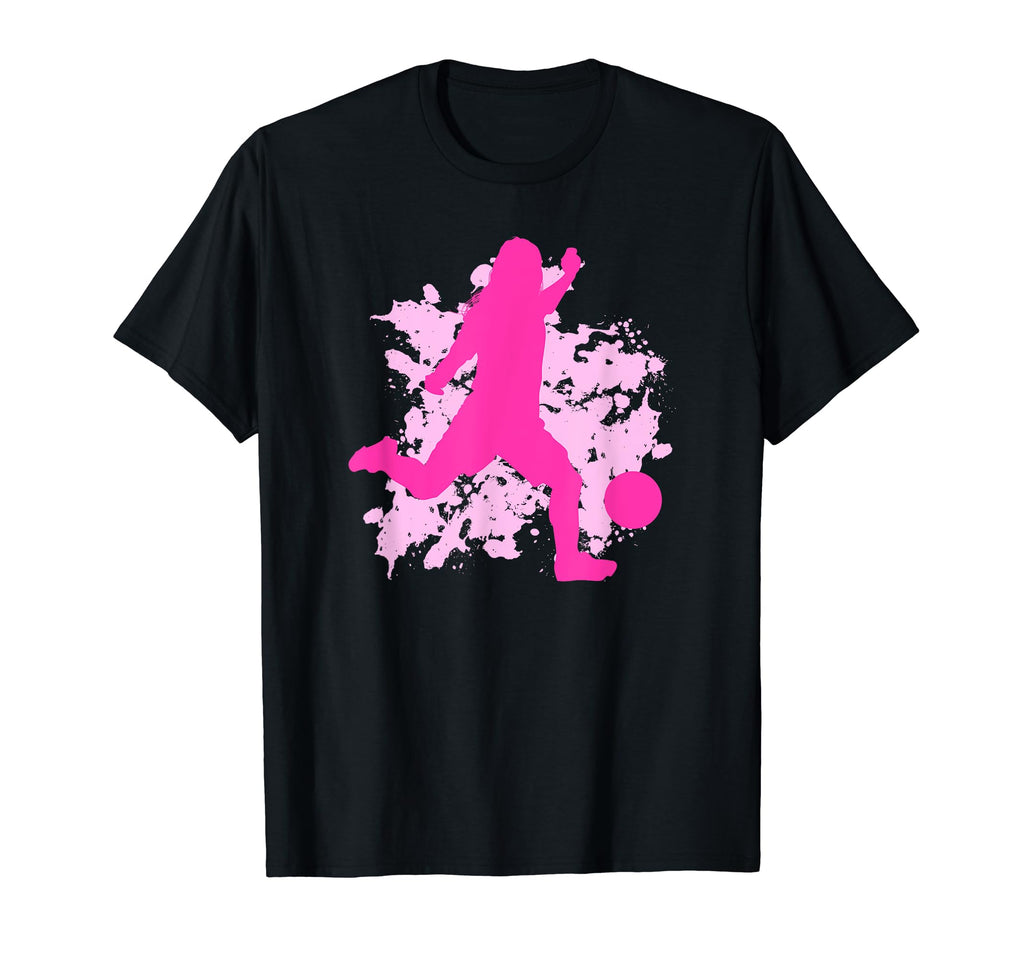 Female Soccer Player Splatter T-Shirt - Trendy Graphic for Adults - T-Shirt, Sweatshirt, Hoodie