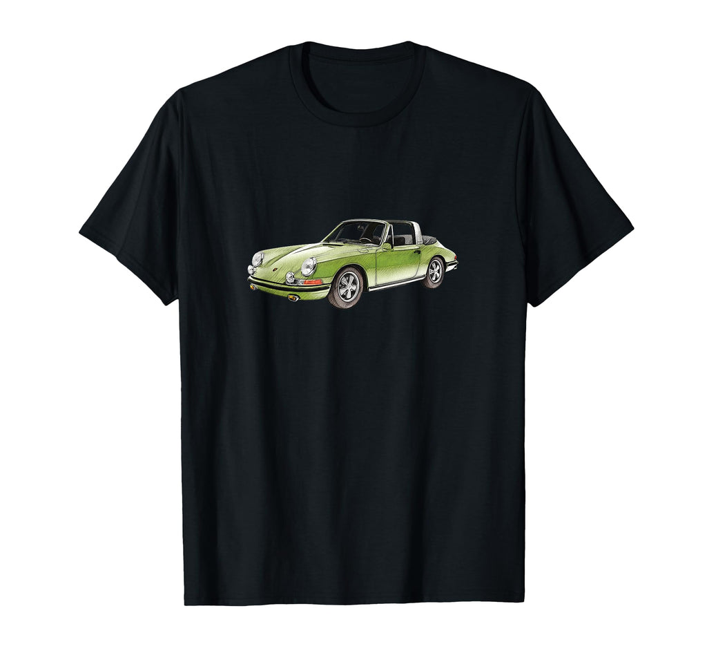 911 Car Watercolor Sketch Art T-Shirt - Fun Novelty Design for Adults - T-Shirt, Sweatshirt, Hoodie
