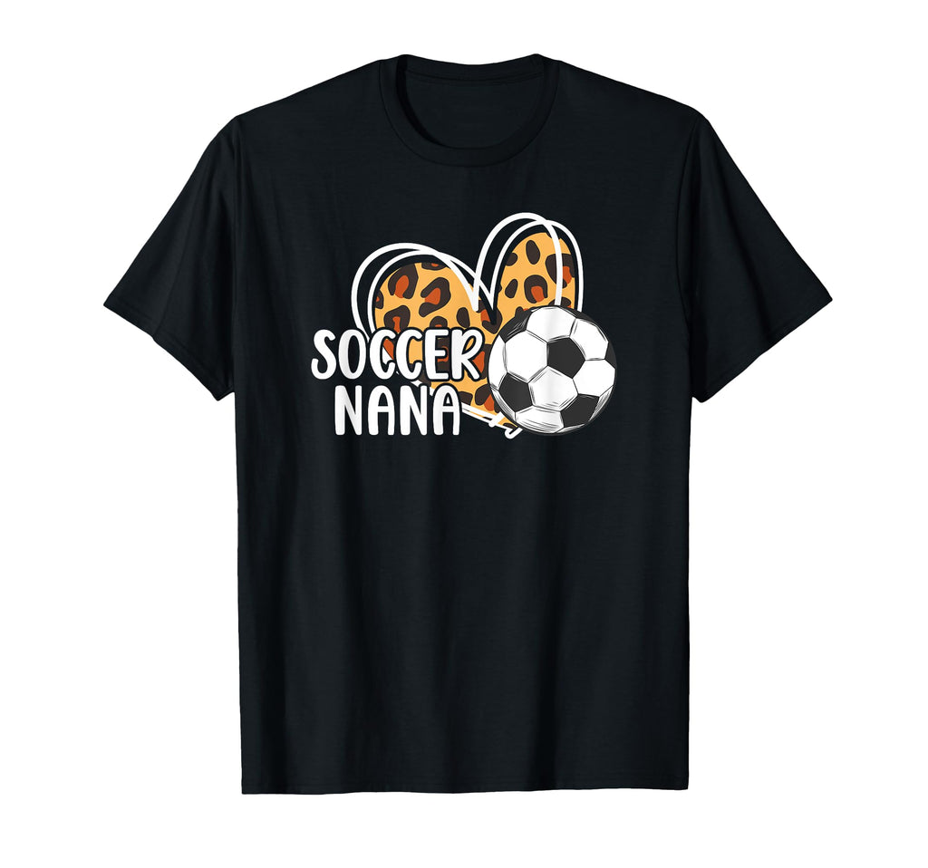 Soccer Nana Grandma Leopard Nana T-Shirt - Aesthetic Graphic Men Women - T-Shirt, Sweatshirt, Hoodie