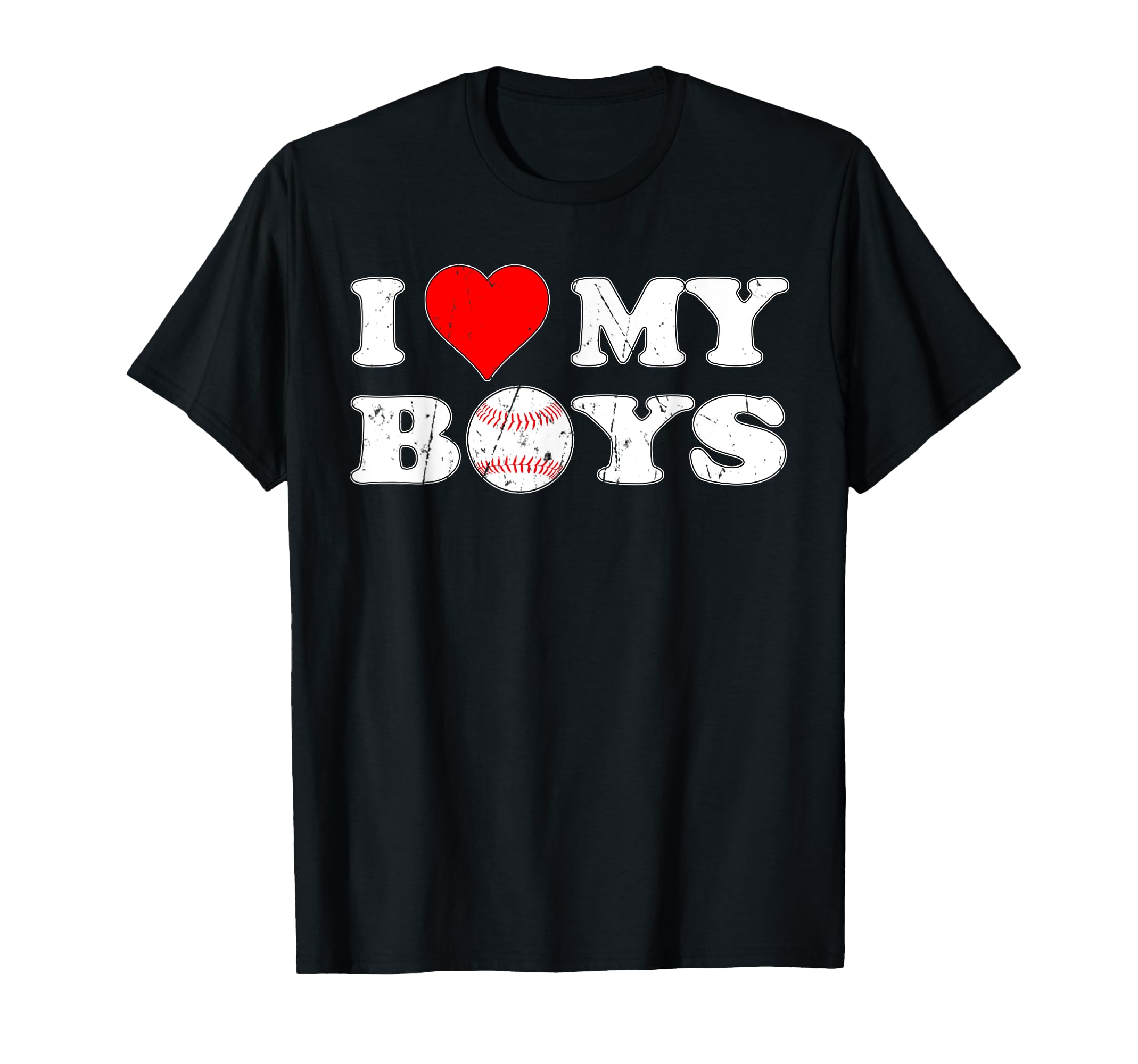 I Love My Mom Or Dad Heart Baseball T-Shirt - Novelty Apparel Unisex - T-Shirt, Sweatshirt, Hoodie