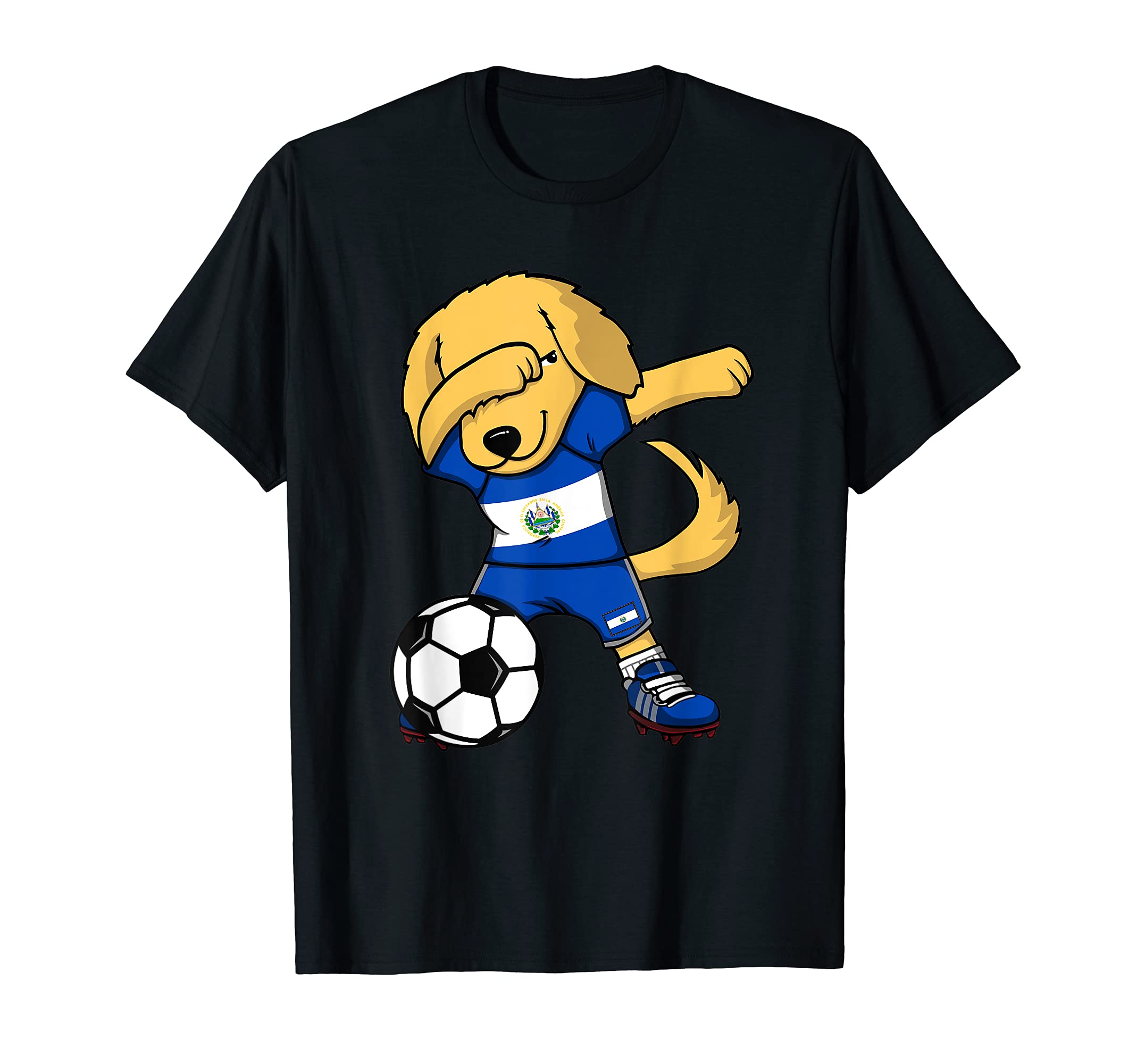 Dab Golden Retriever El Salvador T-Shirt - Minimalist Print Men Women - T-Shirt, Sweatshirt, Hoodie