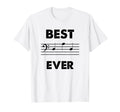 Best Dad Ever Bass Clef Musician T-Shirt - Novelty Apparel for Adults - T-Shirt, Sweatshirt, Hoodie