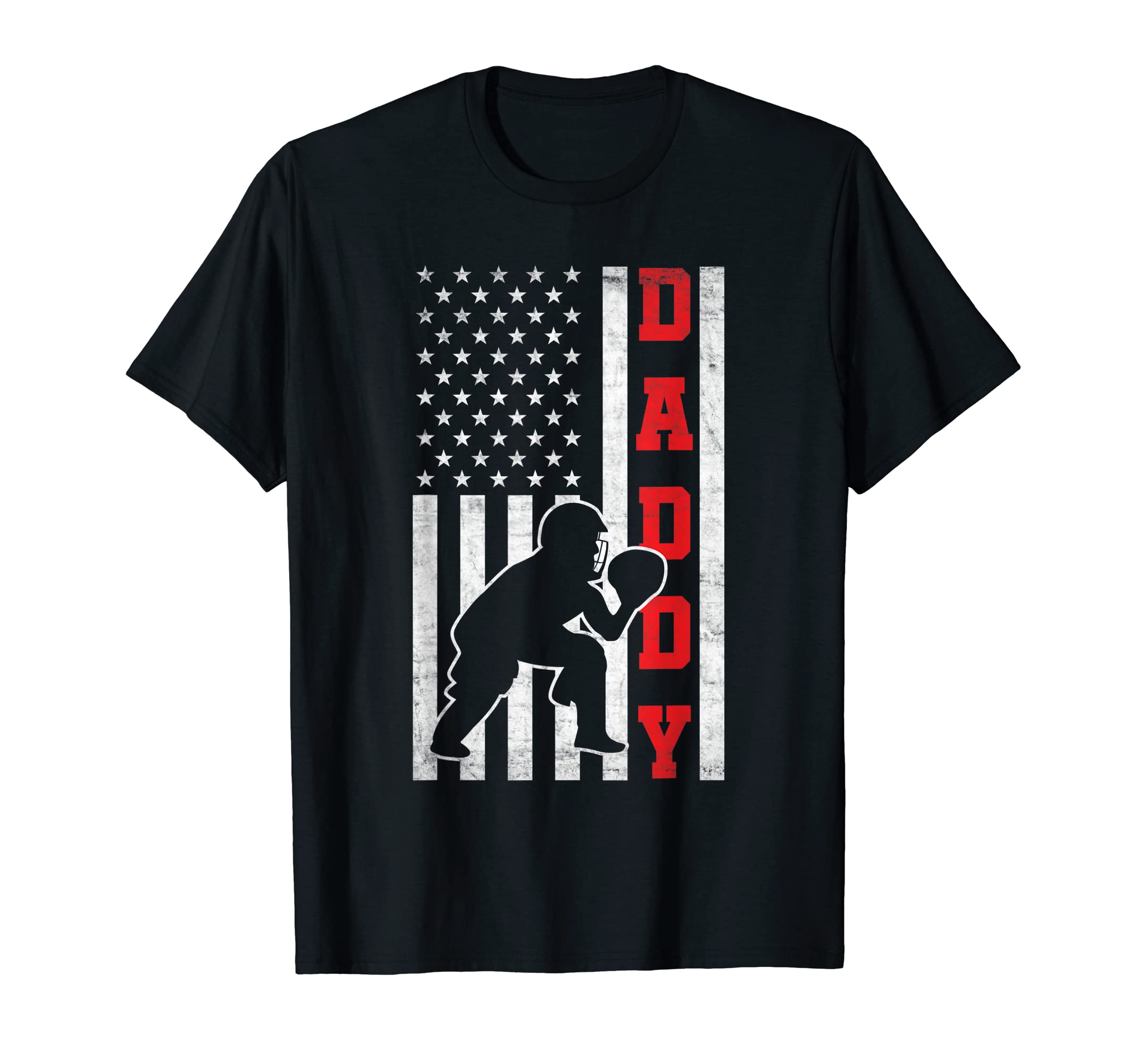 Mens Baseball Daddy Usa Flag 4Th July T-Shirt - Unique Graphic Men Women - T-Shirt, Sweatshirt, Hoodie