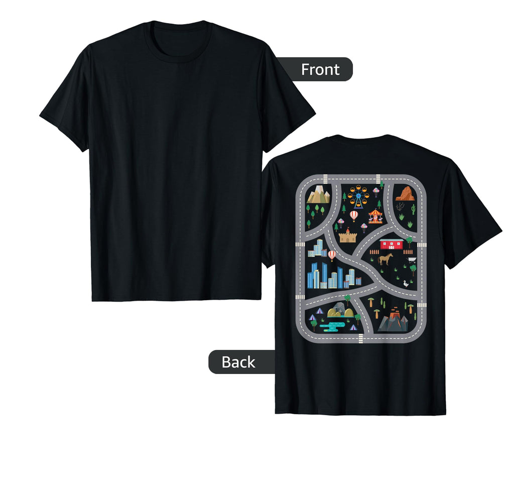 Playmat Race Car Track Back Dad Race T-Shirt - Novelty Apparel Men Women - T-Shirt, Sweatshirt, Hoodie