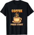 Coffee Press Start Retro Gaming 8-Bit Pixel Art - Adult & Kids T-Shirts, Sweatshirts & Hoodies apparel design preview 1