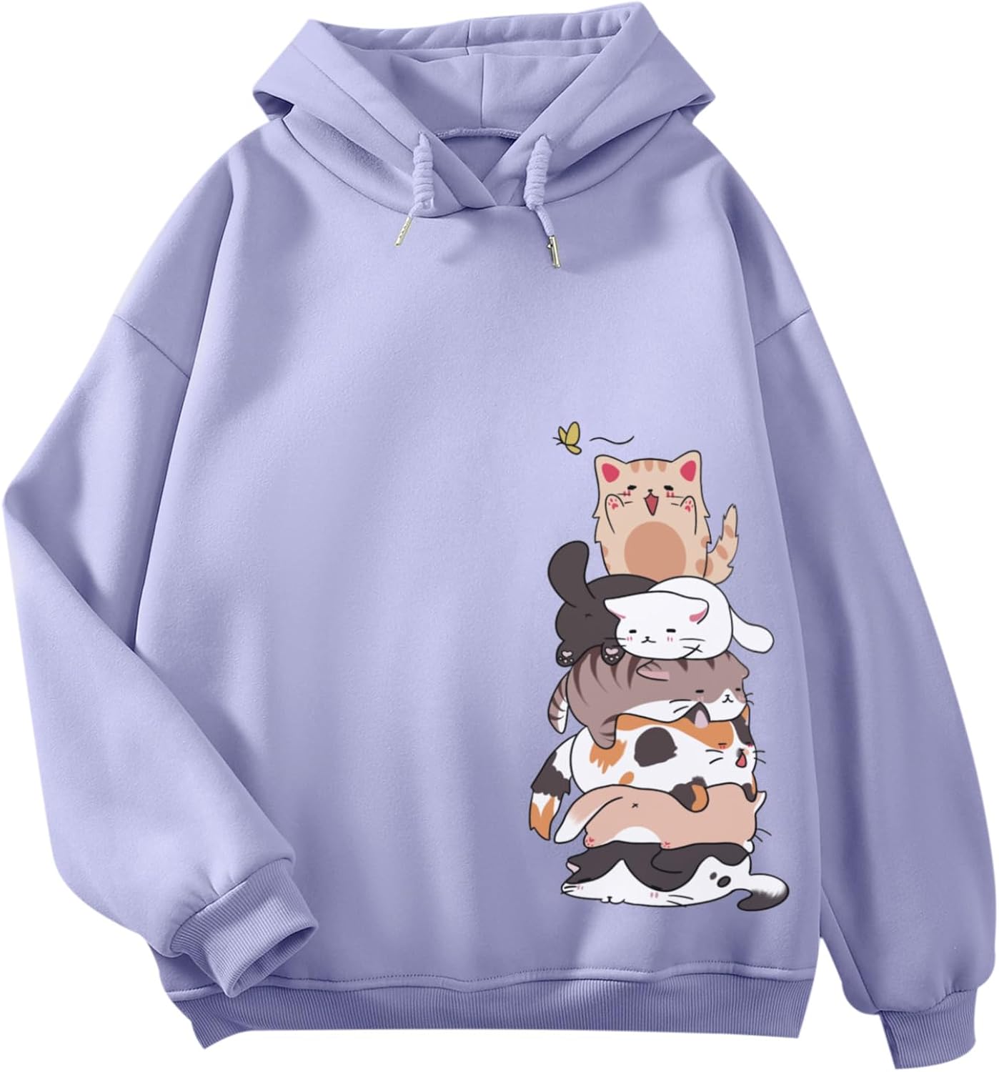 Cute Cat Graphic for Teen Girls Kawaii Cartoon - Adult & Kids T-Shirts, Sweatshirts & Hoodies apparel design preview 1