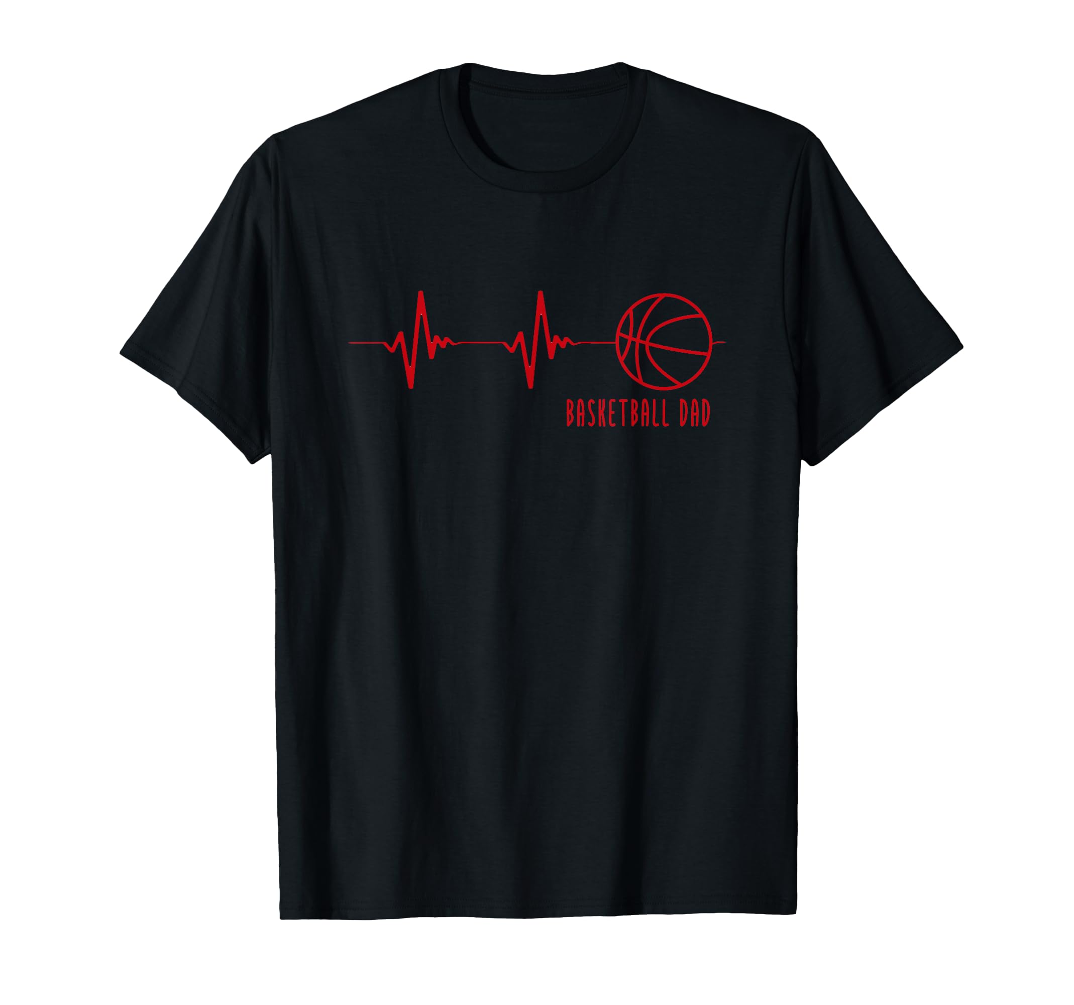 Basketball Dad Heartbeat T-Shirt - Unique Graphic Unisex - T-Shirt, Sweatshirt, Hoodie