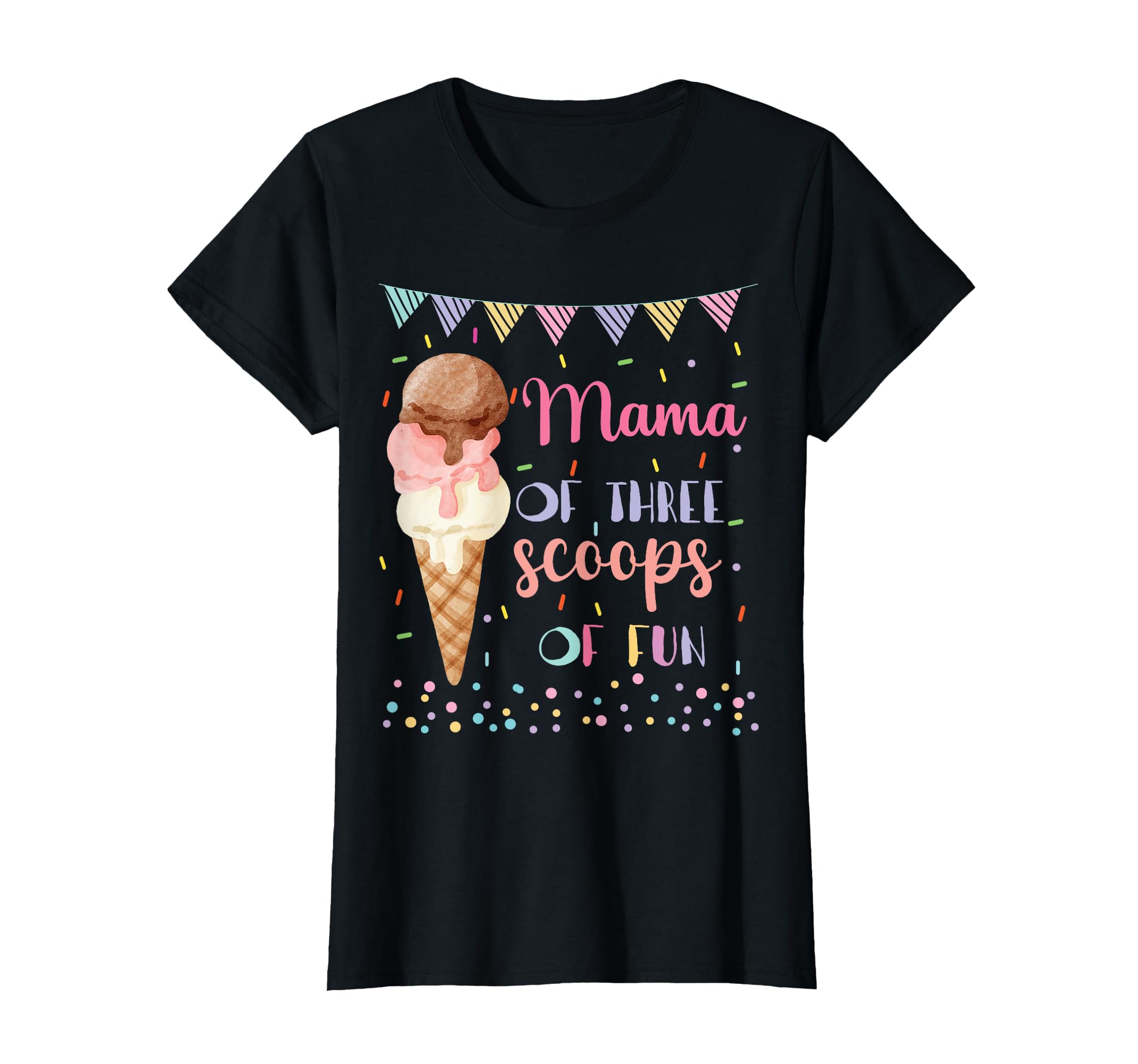 Mama Mom Ice Cream Third Birthday Three T-Shirt - Streetwear Style Unisex - T-Shirt, Sweatshirt, Hoodie