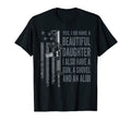 Daughter Gun Shovel Alibi Funny Guns Owner T-Shirt - Graphic Print Unisex - T-Shirt, Sweatshirt, Hoodie