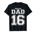 Number 16 Custom Proud Soccer Futbol T-Shirt - Custom Art Print for Adults - T-Shirt, Sweatshirt, Hoodie