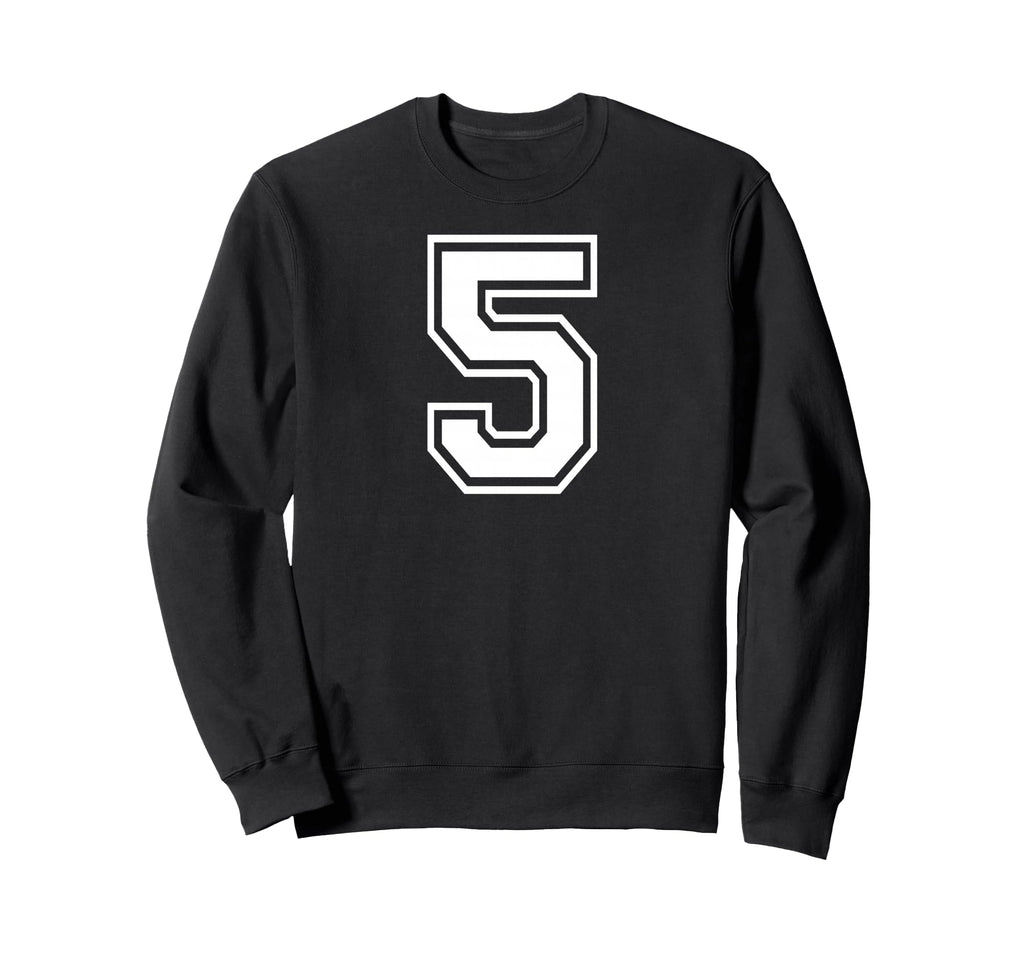 5 Number Five Team Sports Sweatshirt - Fun Novelty Design for Adults - T-Shirt, Sweatshirt, Hoodie