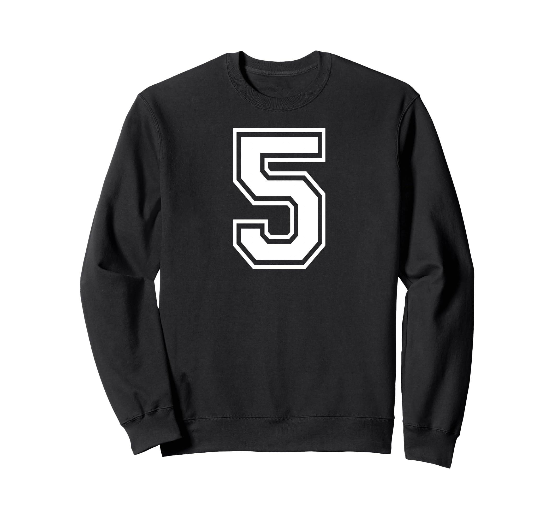 5 Number Five Team Sports Sweatshirt - Fun Novelty Design for Adults - T-Shirt, Sweatshirt, Hoodie