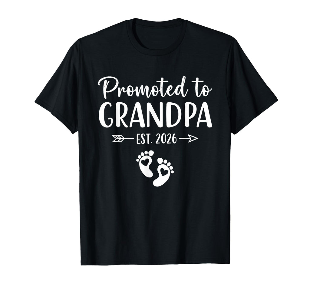 Promoted To Grandpa 2026 T-Shirt - Fun Novelty Design for Adults - T-Shirt, Sweatshirt, Hoodie