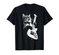 Rock Cat Playing Guitar Funny Guitar T-Shirt - Custom Art Print for Adults - T-Shirt, Sweatshirt, Hoodie