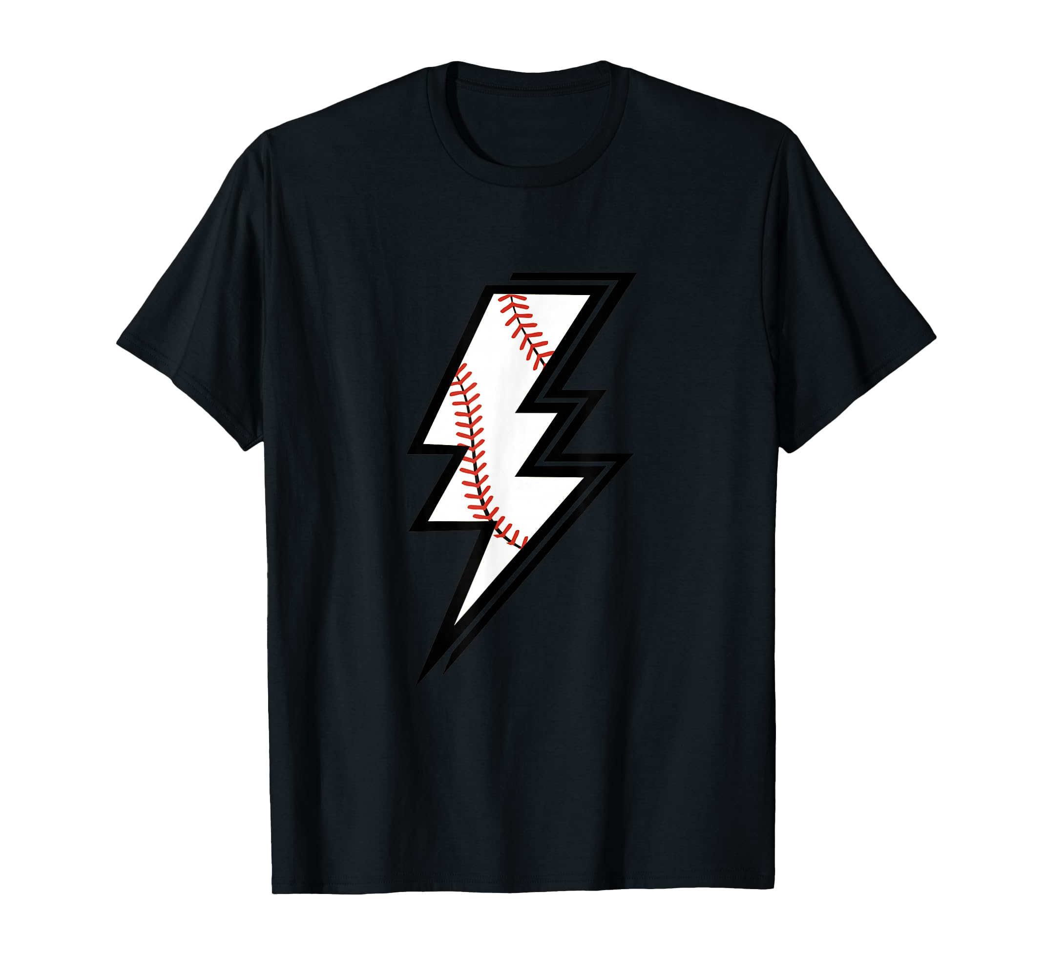 Baseball Lightning Bolt Baseball Mom T-Shirt - Novelty Apparel Men Women - T-Shirt, Sweatshirt, Hoodie