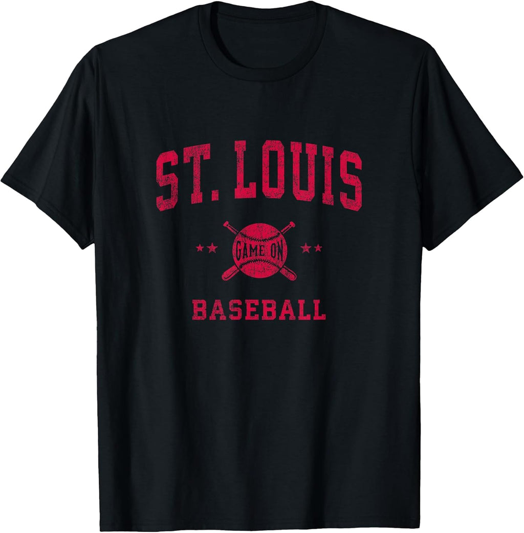 St Louis Vintage Baseball Throwback Retro Design - Adult & Kids T-Shirts, Sweatshirts & Hoodies apparel design preview 1