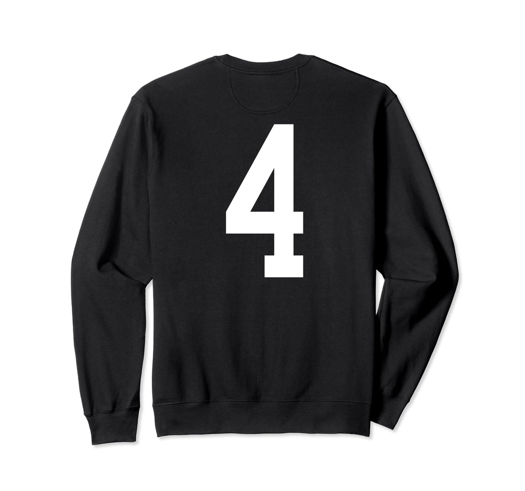 Number 4 Back Soccer Training Sweatshirt - Fun Novelty Design for Adults - T-Shirt, Sweatshirt, Hoodie