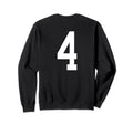 Number 4 Back Soccer Training Sweatshirt - Fun Novelty Design for Adults - T-Shirt, Sweatshirt, Hoodie