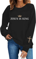 Jesus Is King for Women Christian Cross Faith God - Adult & Kids T-Shirts, Sweatshirts & Hoodies apparel design preview 1