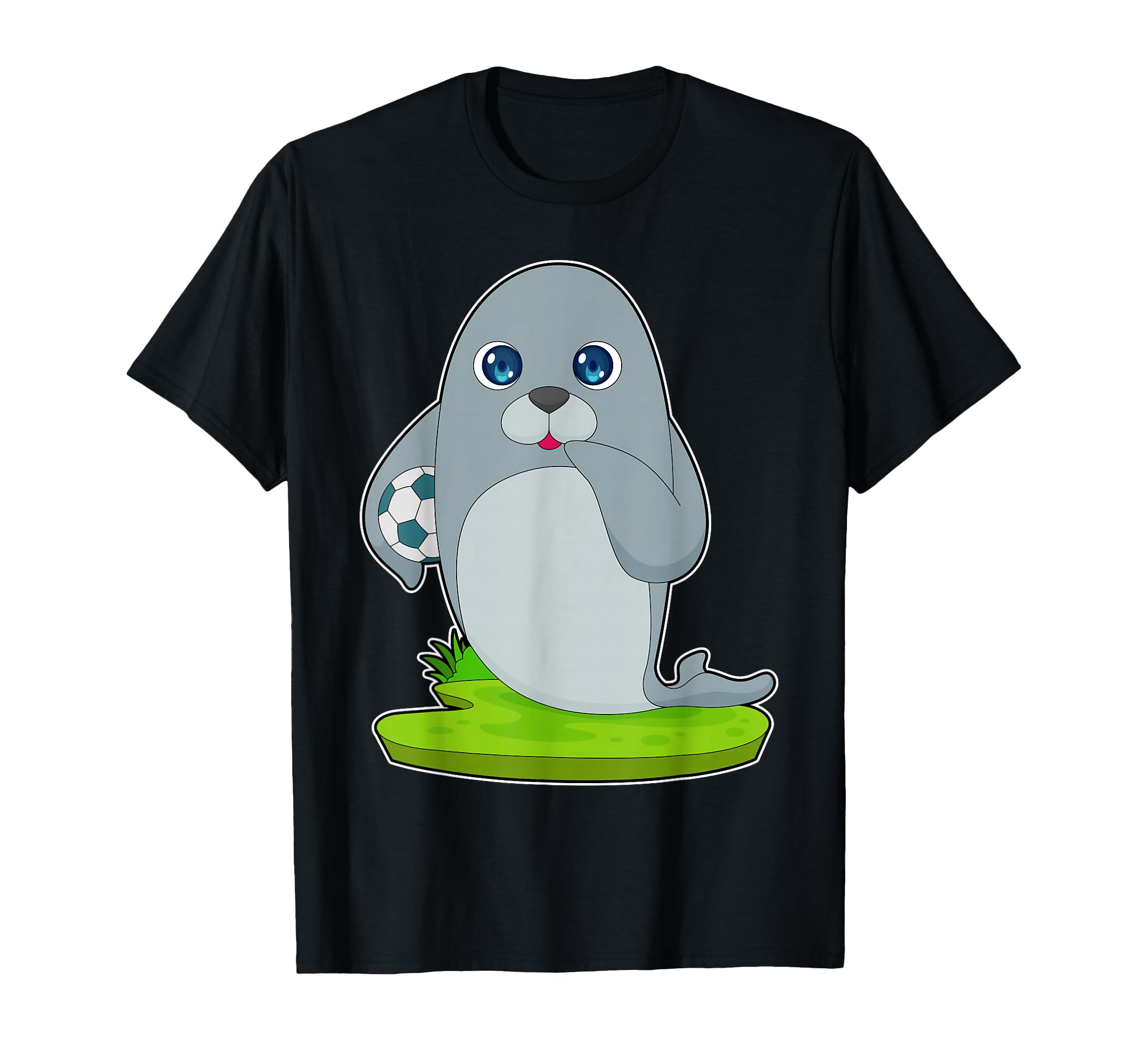 Seal Soccer Player Soccer Sports T-Shirt - Aesthetic Graphic for Adults - T-Shirt, Sweatshirt, Hoodie