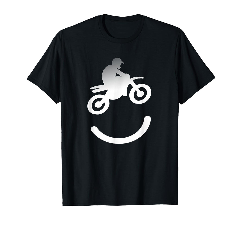 Dirt Bike Smiling Happy Fathers Ride Up T-Shirt - Trendy Graphic Unisex - T-Shirt, Sweatshirt, Hoodie