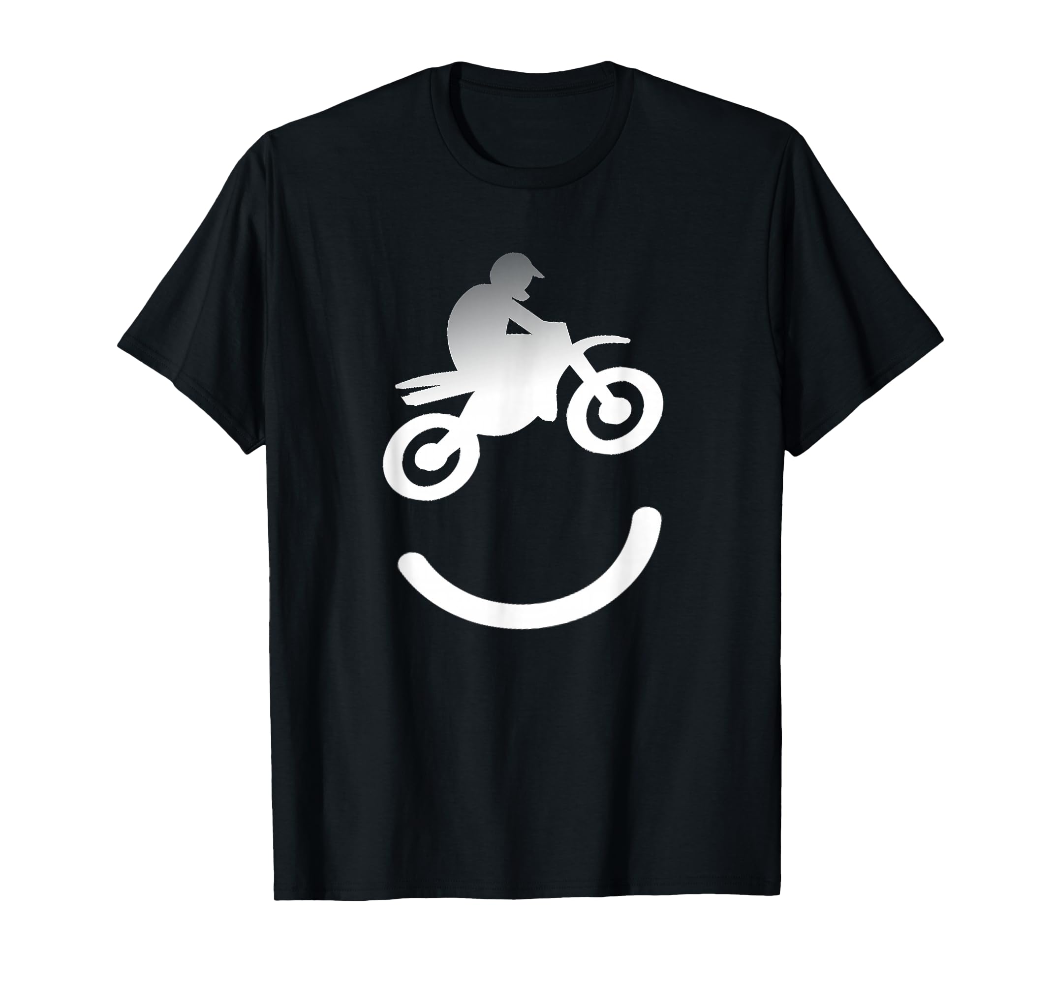 Dirt Bike Smiling Happy Fathers Ride Up T-Shirt - Trendy Graphic Unisex - T-Shirt, Sweatshirt, Hoodie