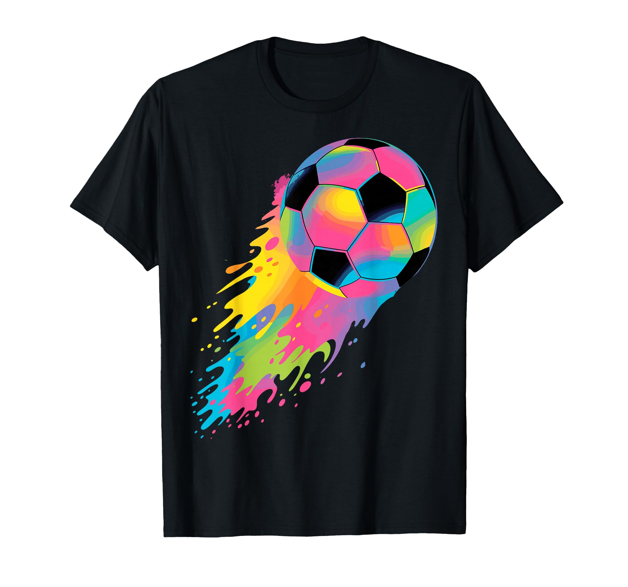 Colorful Splash Art Soccer Football T-Shirt - Aesthetic Graphic Unisex - T-Shirt, Sweatshirt, Hoodie