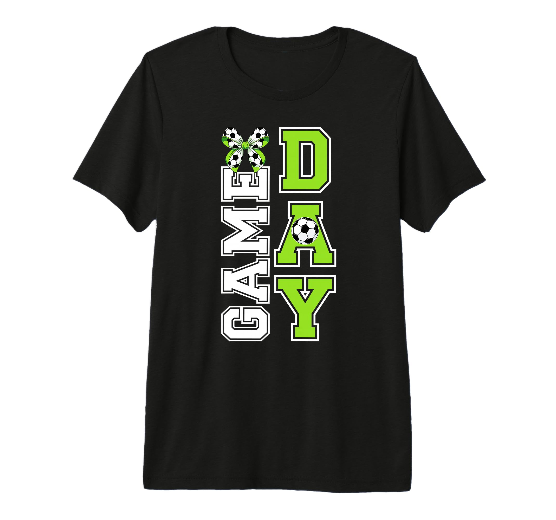 Soccer Game Day Bow Game Day Soccer Tri T-Shirt - Trendy Graphic Unisex - T-Shirt, Sweatshirt, Hoodie
