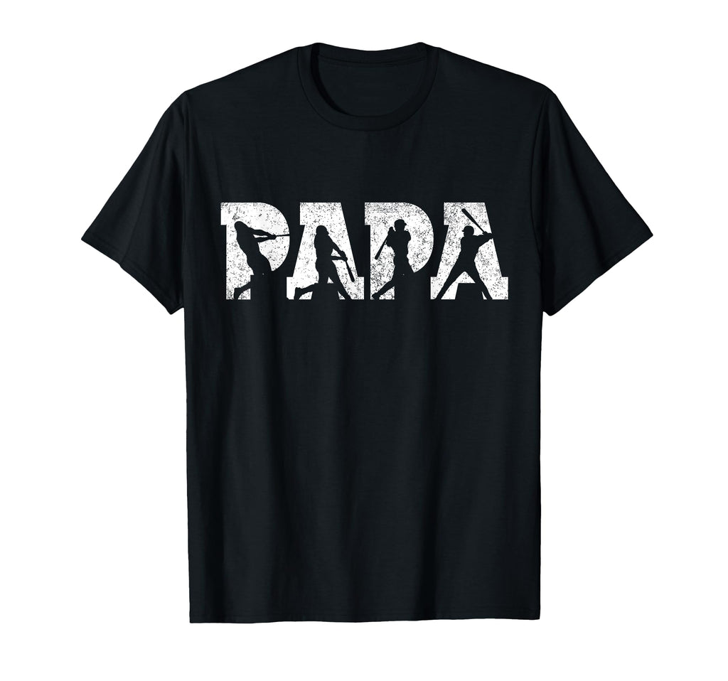 Softball Papa Softball Fathers Day T-Shirt - Graphic Print Men Women - T-Shirt, Sweatshirt, Hoodie