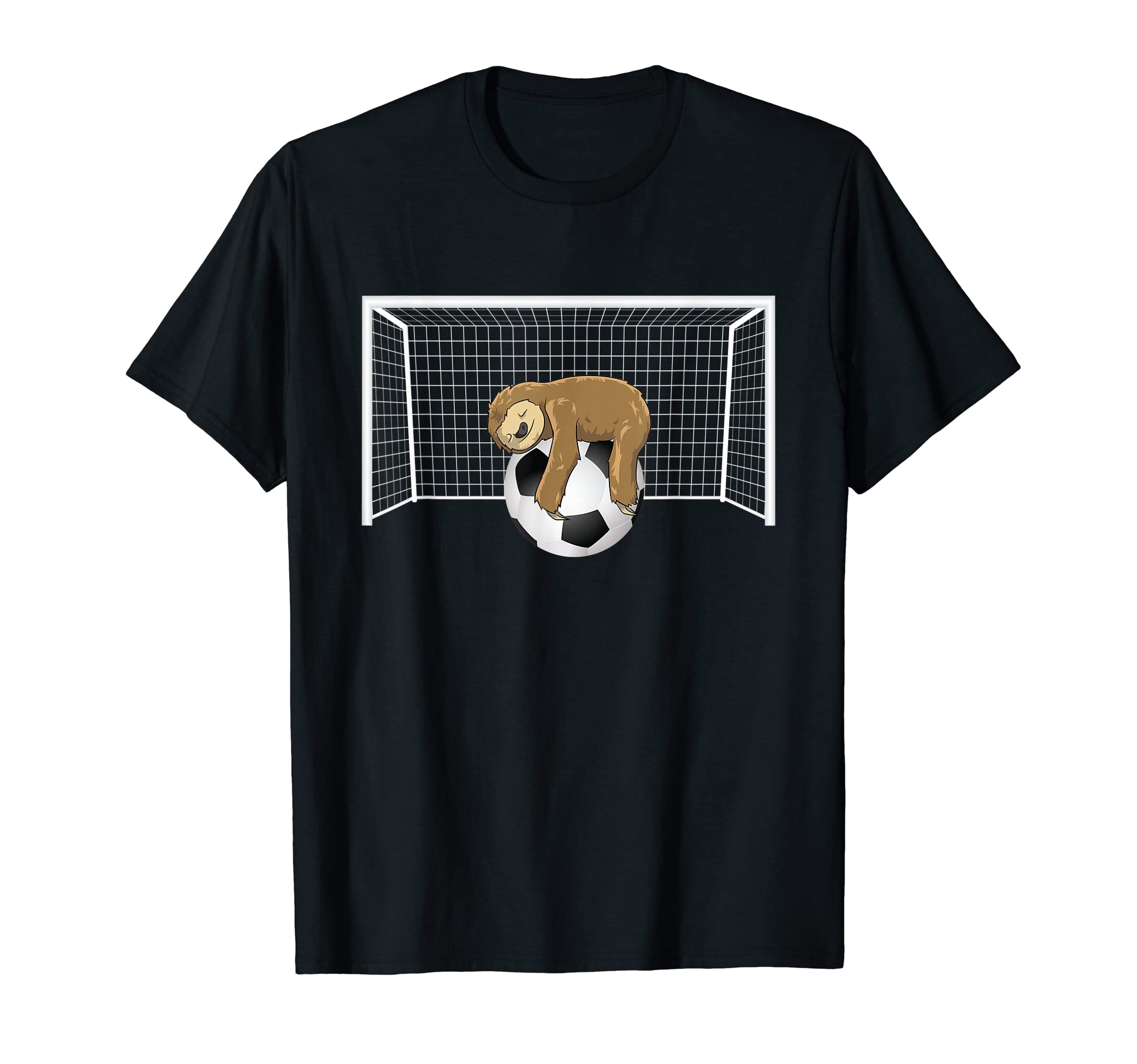Lazy Sloth Soccer Ball Funny Soccer T-Shirt - Fun Novelty Design Men Women - T-Shirt, Sweatshirt, Hoodie