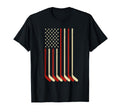 Hockey Goalie Gift Usa Flag Hockey T-Shirt - Fun Novelty Design for Adults - T-Shirt, Sweatshirt, Hoodie