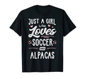 Just Who Loves Soccer And Alpacas T-Shirt - Aesthetic Graphic for Adults - T-Shirt, Sweatshirt, Hoodie