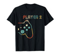 Matching Video Gamers Couple Player 1 T-Shirt - Minimalist Print Men Women - T-Shirt, Sweatshirt, Hoodie