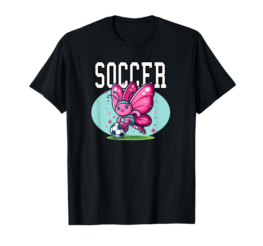 Soccer Butterfly Playing Soccer T-Shirt - Casual Everyday Wear for Adults - T-Shirt, Sweatshirt, Hoodie