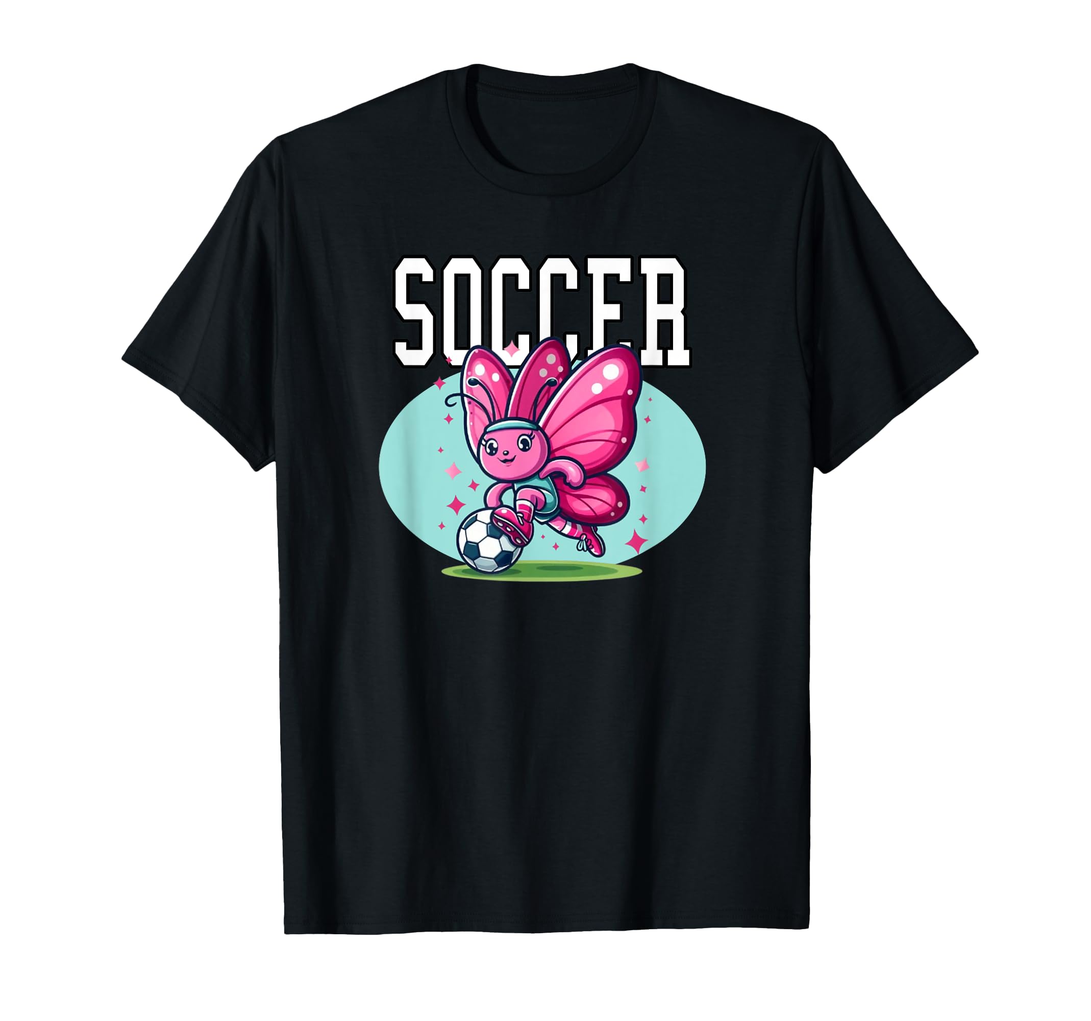 Soccer Butterfly Playing Soccer T-Shirt - Casual Everyday Wear for Adults - T-Shirt, Sweatshirt, Hoodie