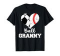 Ball Granny Heart Funny Soccer Baseball T-Shirt - Custom Art Print Unisex - T-Shirt, Sweatshirt, Hoodie