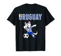 Dabbing Husky Dog Uruguay Soccer Fans T-Shirt - Novelty Apparel Unisex - T-Shirt, Sweatshirt, Hoodie