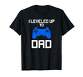 Mens I Leveled Up To Dad Funny T-Shirt - Custom Art Print for Adults - T-Shirt, Sweatshirt, Hoodie
