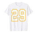 Number 29 Red Yellow White Football T-Shirt - Unique Graphic Unisex - T-Shirt, Sweatshirt, Hoodie