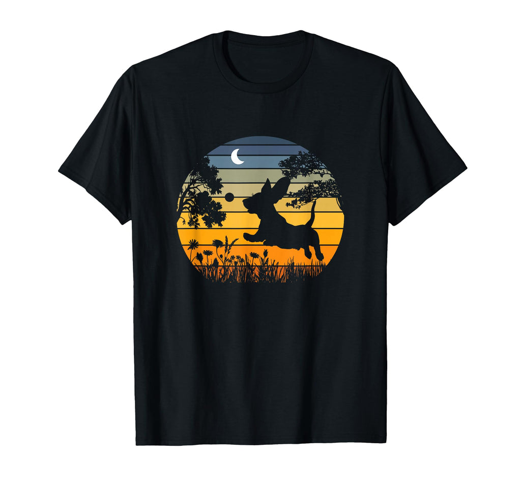 Sunset Garden Nature Lover Basset T-Shirt - Novelty Apparel for Adults - T-Shirt, Sweatshirt, Hoodie