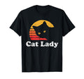 Cat Lady 80S Sun Distressed Funny T-Shirt - Unique Graphic for Adults - T-Shirt, Sweatshirt, Hoodie