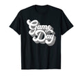 Game Day White Silver Sports Soccer T-Shirt - Minimalist Print Unisex - T-Shirt, Sweatshirt, Hoodie