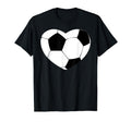 Soccer Love Heart Soccer T-Shirt - Trendy Graphic Unisex - T-Shirt, Sweatshirt, Hoodie